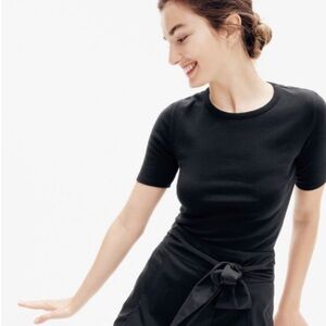 J. Crew Black Short Sleeve Perfect Fit Tee 100% Cotton